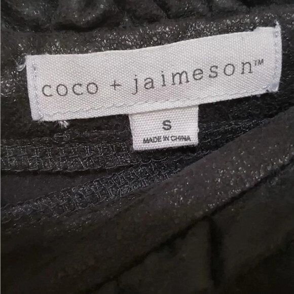Coco + Jaimeson Mini Skirt Size Small Black Suede - Picture 6 of 9